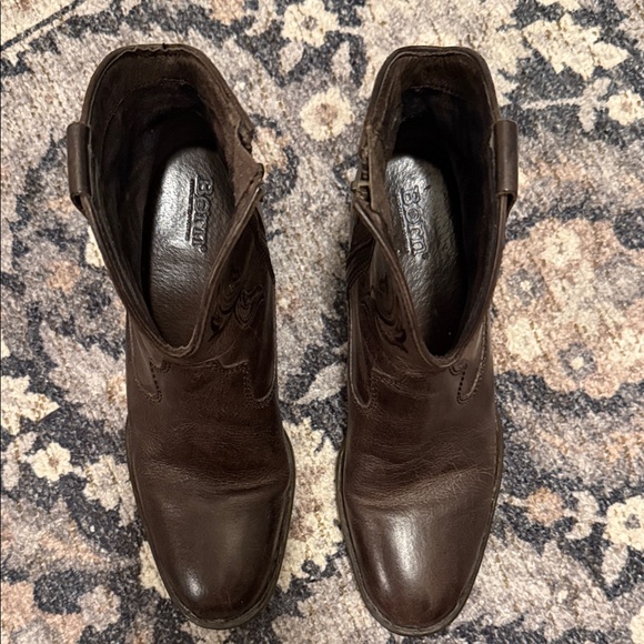 Born Women’s Dark Brown Western Ankle Boots - Picture 5 of 8